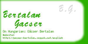 bertalan gacser business card